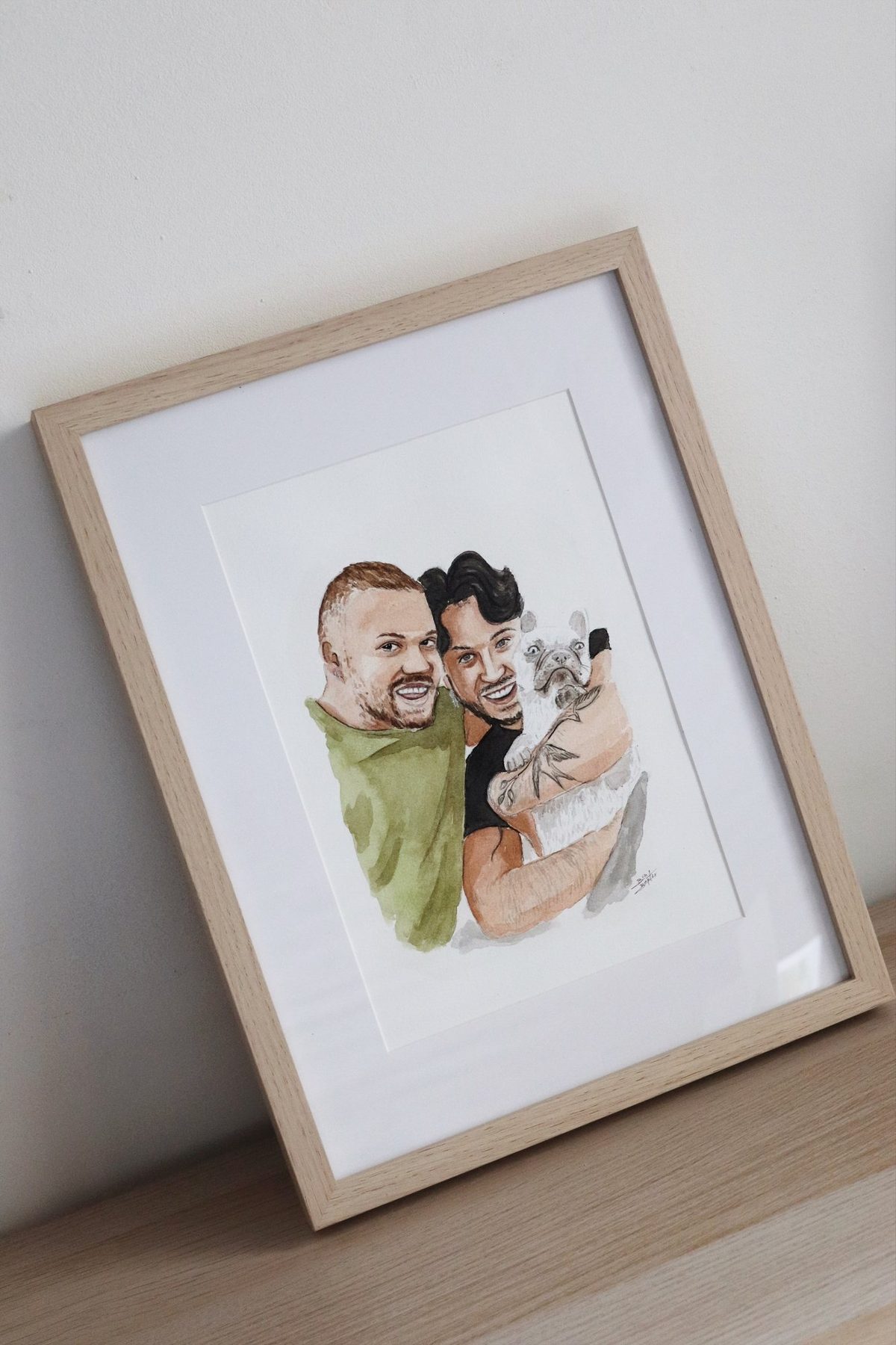 Aguarela personalizada por encomenda